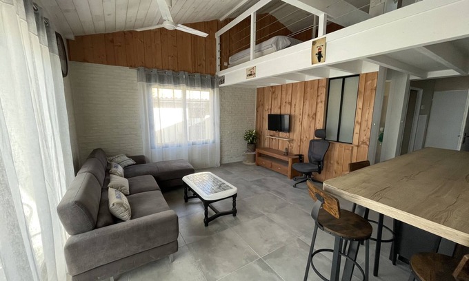 Gujan-Mestras Apartamento | Apartamento-Confortable-Baño privado con bañera-Terraza-Meublé de tourisme ***