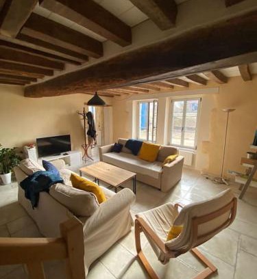 Vincelles Casa | La Maison Bleue, maison mitoyenne de campagne