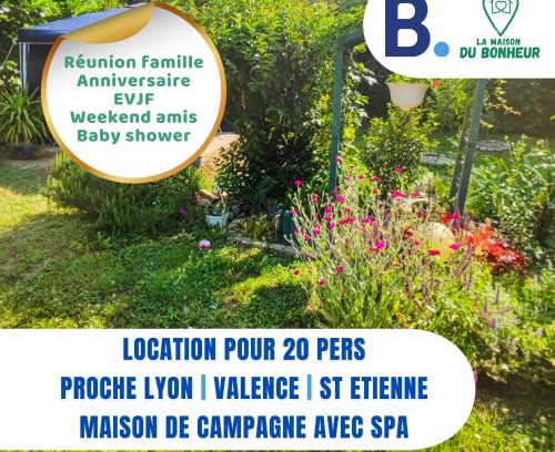 Anneyron Casa | La Maison du Bonheur maison de campagne 20 personnes avec jacuzzi