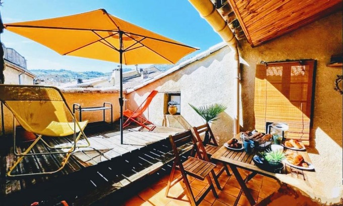 Buis-les-Baronnies Casa | La Terrasse d'Oléa, au coeur du village
