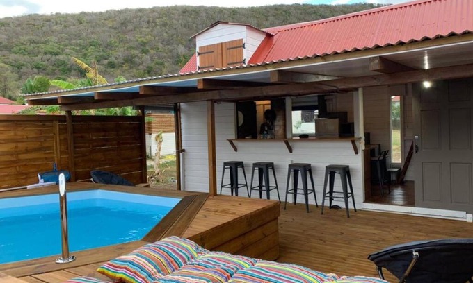 Capesterre-de-Marie-Galante Chalet De Esquí | La tiny de titanse avec piscine