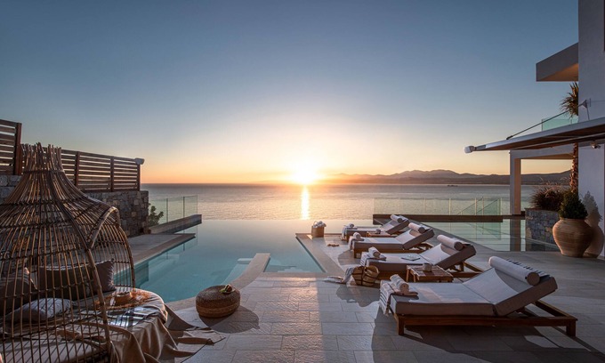 Agia Pelagia Casa | Lady Sea 6 Bedroom Villa with Heated Pool & Private Beach Access