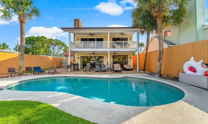 Silver Sands Casa | Lagoon Beach House: Dock, Pool, & Beach Nearby! Sleeps 11!