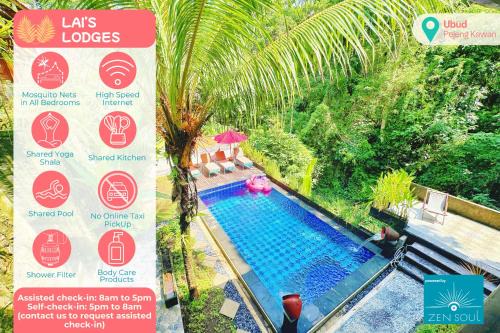 Melayang Apartamento | Lai's Lodges - Quiet Jungle Retreat w River & Jungle Views, 4Km to Central Ubud