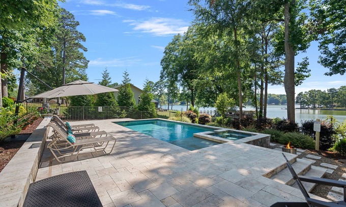 Mooresville Casa | Lake Effect by SoCharm | Pool & Spa, Waterfront