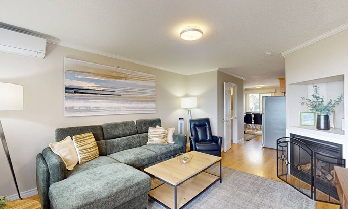 Wasaga Beach Casa | Lakefront condo steps to the beach with pool, and fireplace