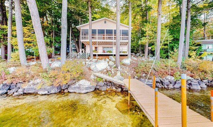 Meredith Cabaña | Lakefront cottage with private dock, water access, community beach & kayak