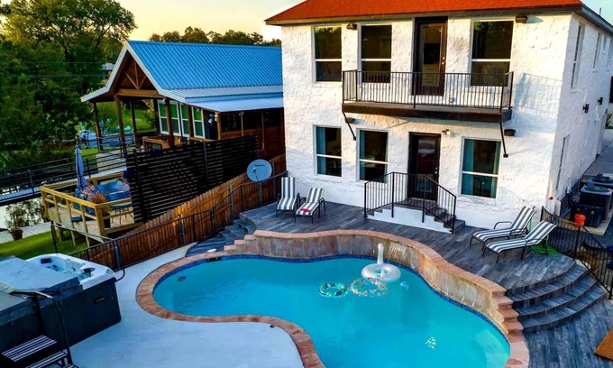 Kingsland Casa | Lakefront Home w/ Pool, Spa, & Game Room!