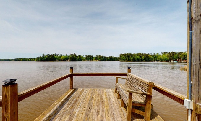 Prosperity Casa | Lakefront home with incredible sunset view, private dock, screened porch, and AC