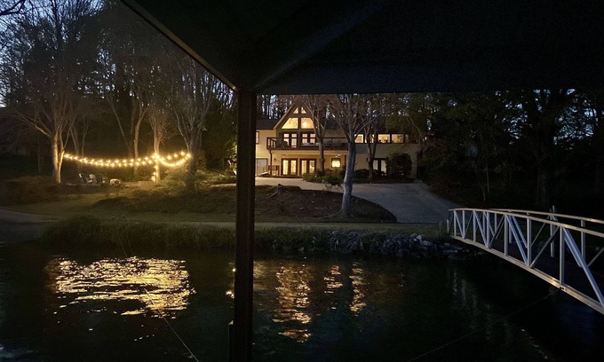 Six Mile Casa | Lakefront Keowee home w open water views + private dock, boat ramp & fire pit
