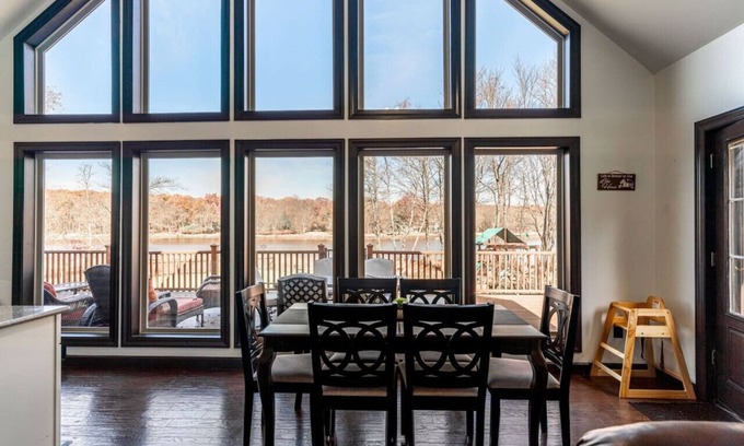 Albrightsville Casa | Lakefront | Views | Fire Pit | Deck | Play Set