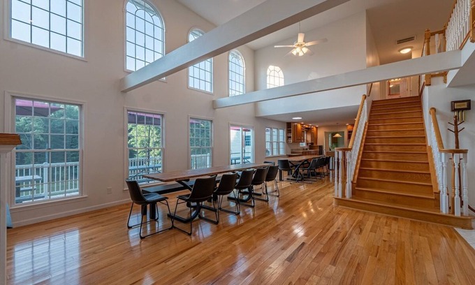 Lansing Casa | Lansing Orchard · Sleeps 29, 8300 sq ft house, 6 acres, stocked pond