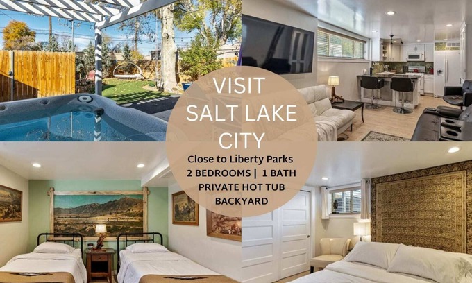 Liberty Wells Casa | Large Backyard w Hottub,Minutes from Liberty Park