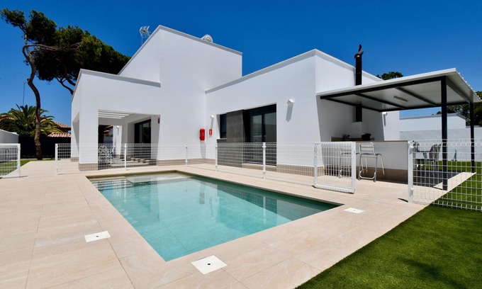 Poblado Sancti Petri Villa | Gran Villa Montevideo moderna lujosa en Sancti Petri