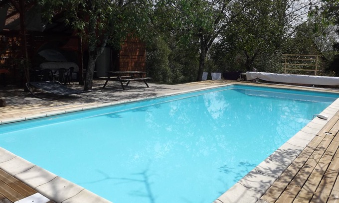 Saint-Salvadou Casa | Gran casa familiar, piscina privada climatizada, gran jardín, cerca de Najac.