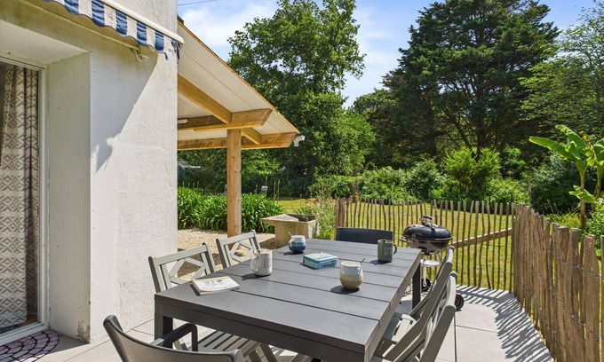 Fouesnant Chalet De Esquí | Gran jardín y terraza – 4 adultos y 1 niño
