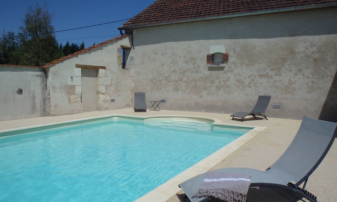 Nouans-les-Fontaines Casa | entre Touraine y Berry gran casa rural bien equipada y spa