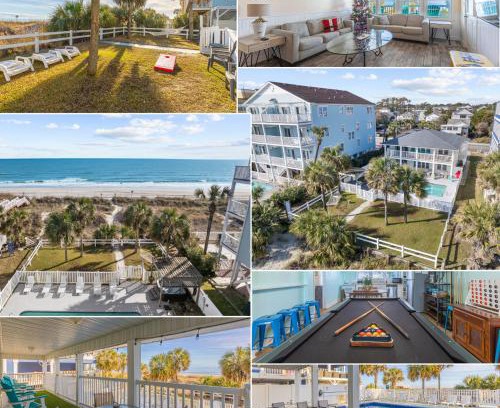 Crescent Beach Casa | Lavish Accessible, On Ocean, 4 King Beds, Huge Private Pool, Yard, Spa, Patio, BBQ, & Game Tables