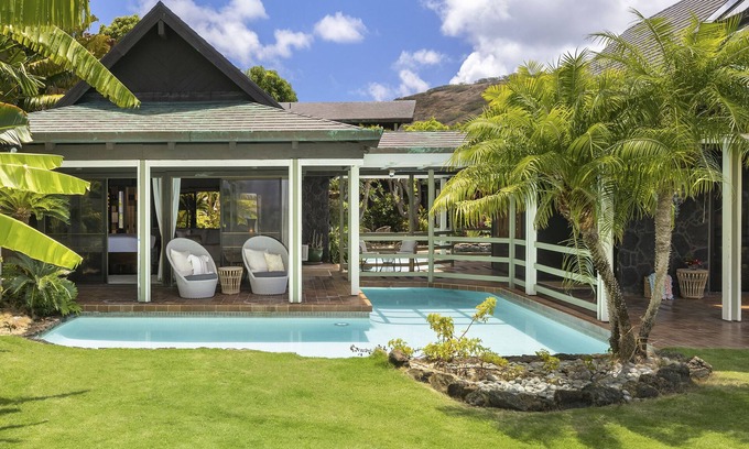 Portlock Casa | Casa frente al mar de 5 hab con hermosas vistas del atardecer, piscina y aire acondicionado. Hale Kai Portlock