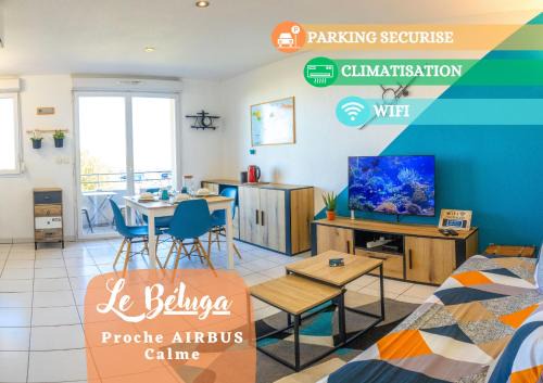 Colomiers Apartamento | Le Beluga - Escale confort proche Airbus