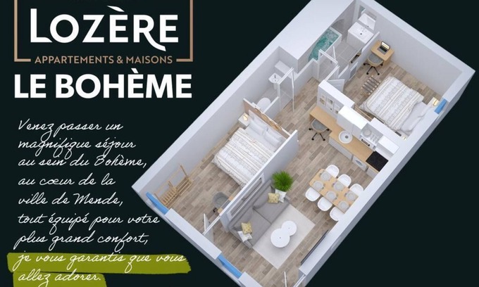 Mende Apartamento | Le Bohème - Spa/Netflix/Wifi Fibre/Centre Ville - Stay Lozère