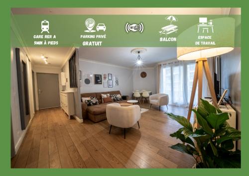 Rueil-Malmaison Apartamento | Le Bord de Seine 5min à pieds Gare Parking Privé Gratuit