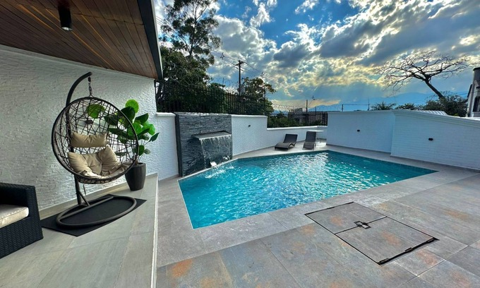 Buenos Aires Villa | Le Catania 4 Bedroom Modern Villa, With Waterfall Large Pool.