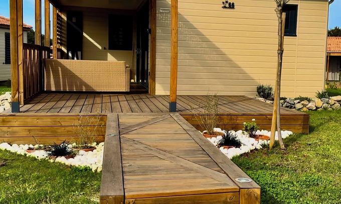 Saubrigues Cabaña | Le Clos de Mizou Cosy chalet, pets welcome, 10 km from Capbreton.
