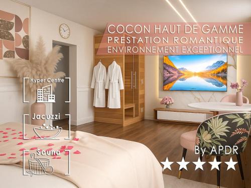 Centre Ville Apartamento | Le Cocon Diamant Jacuzzi & Sauna