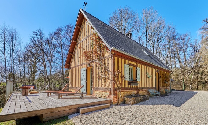 Tourville-en-Auge Casa | Le Cottage de la Fontaine Ruante - Grand Jardin