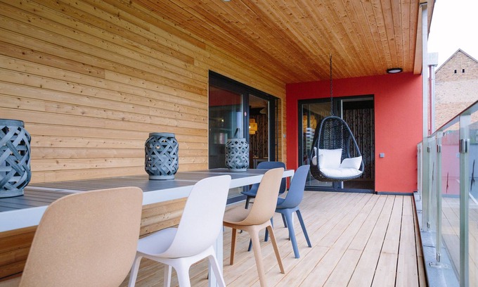 Griesheim-pres-Molsheim Cabaña | Le Deck-Gîte-Moderno-Baño tipo “wet room”-Vista al campo