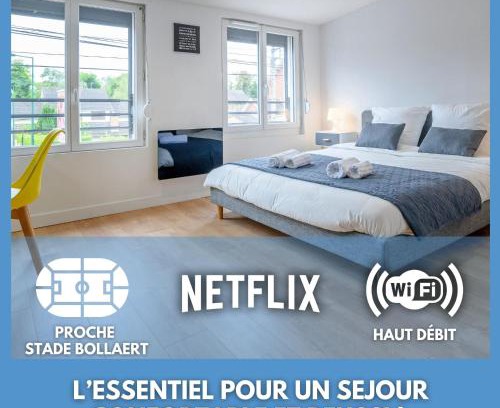 Lens Apartamento | Le Louvre Lens - Premium - Wifi - Balcon & Parking
