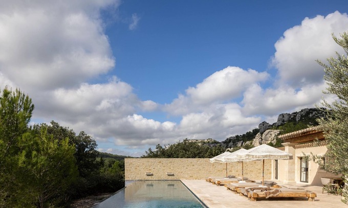Les Baux-de-Provence Villa | Villa-De Lujo-Baño en la habitacion-Vista al Jardín