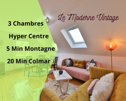 Munster Apartamento | Le Moderne Vintage Hyper Centre,3 chambres, neuf au calme, 3 étoiles