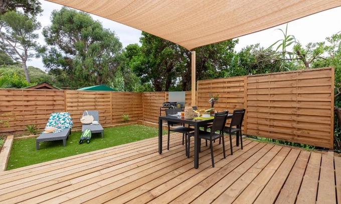 Giens Casa | Le Palmier, mobil-home sans vis-à-vis idéalement situé entre mer et vignes