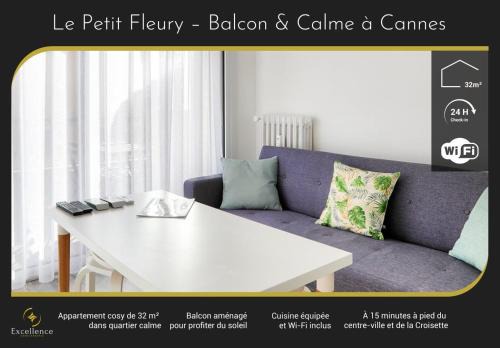 California - Pezou Apartamento | Le Petit Fleury – Balcony, Calm in Cannes