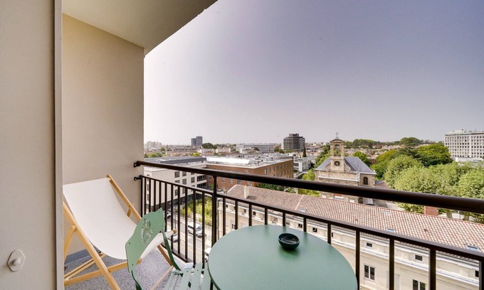 Saint Seurin - Fondaudege Apartamento | Le Plein Ciel - Avec vue traversante sur Bordeaux