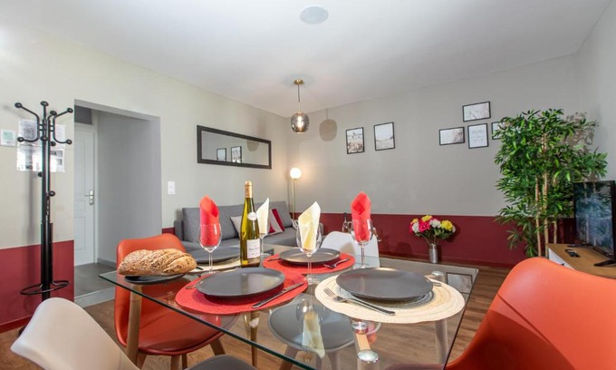 Saint Joseph/Mittelharth Apartamento | Le Red St Léon : Lit Queen Size * WIFI * Idéal Couple
