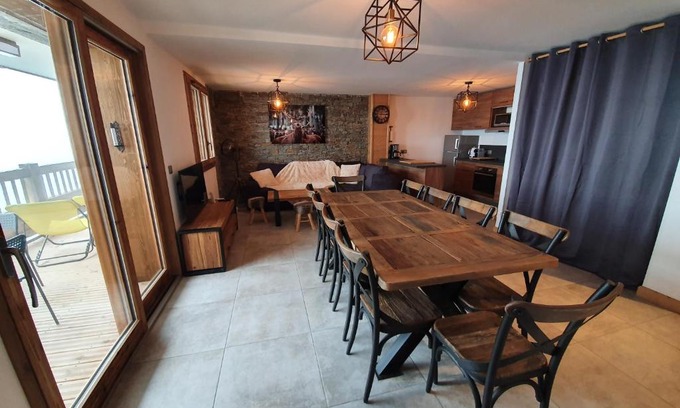 Montgellafrey Apartamento | Le Repaire des Loups - Appart neuf 12 pers 4 chambres - location à la semaine