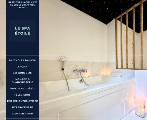Mont-de-Marsan Apartamento | Le SPA Étoilé - Baignoire Balnéo et Sauna Privatif