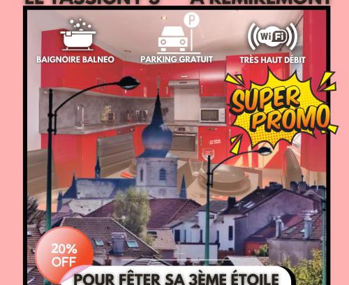 Remiremont Apartamento | Le Tassigny 3 étoiles - Hyper-Centre Balneo Wifi Parking