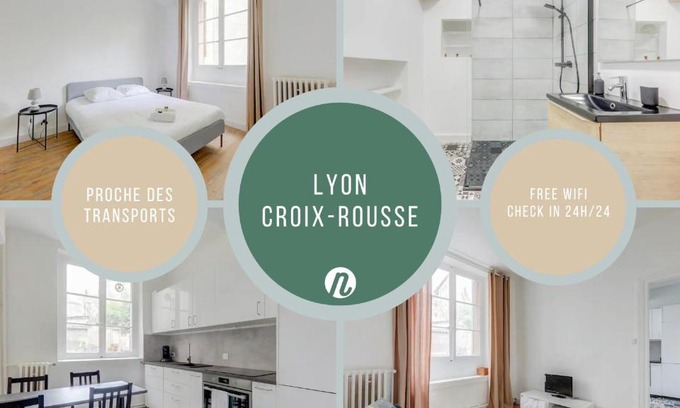 Boucle - Gros Caillou Apartamento | Le White Cozy - Lyon - Croix Rousse