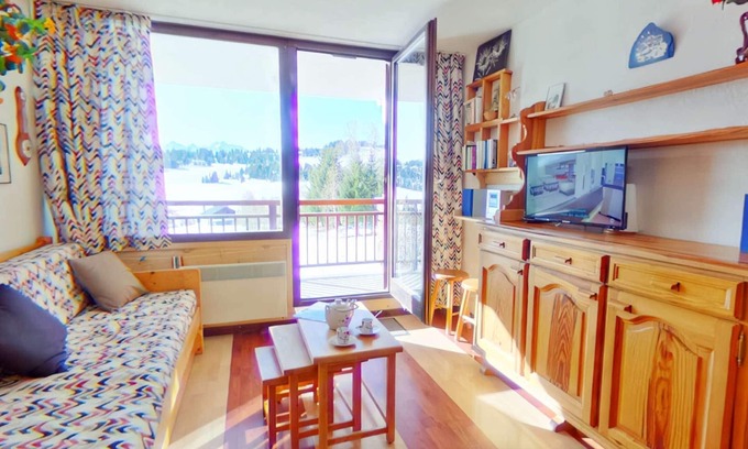 Les Saisies Casa | Les Saisies: 2 habitaciones para 4 personas, en el centro