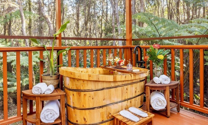 Volcano Casa | Liko Lehua Cottage in Volcano - Hot Tub & Fireplace - Mauna Loa Estates