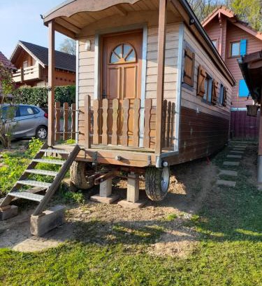 Waldighofen Chalet De Esquí | location type gîte, chambre d'hôte, meublé de tourisme dans joli petit chalet typique et ou jolie roulotte type bohème
