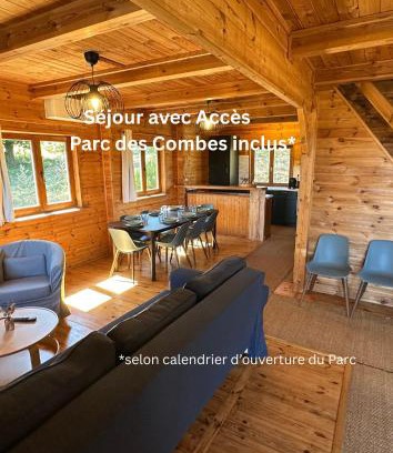 Le Creusot Chalet De Esquí | Lodge du Parc des Combes avec Accès Parc inclus selon calendrier ouverture Parc