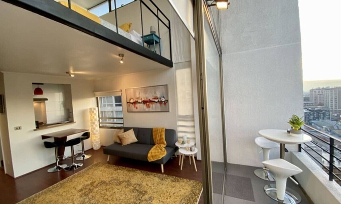 Downtown Santiago Apartamento | Loft Panoramic - Home Office Laundry Pool Wifi