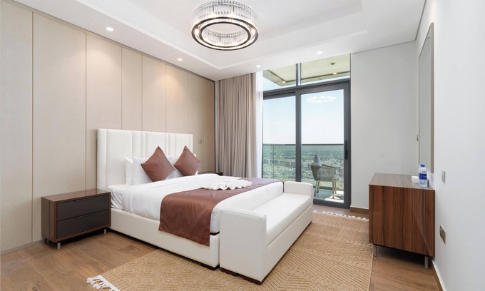 Business Bay Apartamento | Loft Premium 3B City View l King size Bed