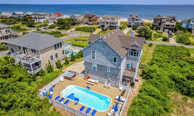 Carolina Dunes Casa | Lofty View ☀️ Semi-Oceanfront 4 BR home, Dog-Frendly 🐕 & Private Pool