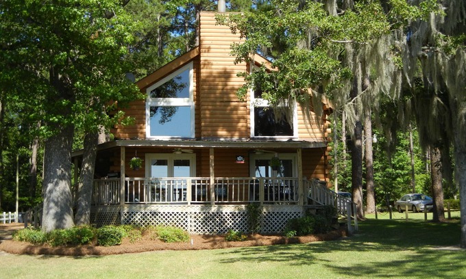 Cordele Casa | Log Cabin Home * Puestas de sol fantásticas! * Rampa privada para botes * Agua grande * Wifi de fibra